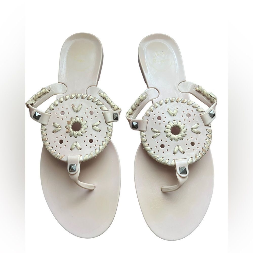 Jack Rogers Georgica Jelly Sandals in Blush Pink - Size 9